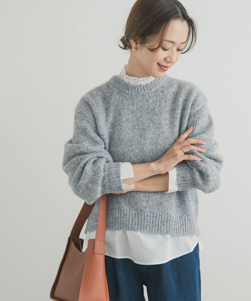 URBAN RESEARCH DOORS（アーバンリサーチドアーズ）の「ラメニットプルオーバー（ニット/セーター・レディース・BEIGE/GRAY/BLUE・Free）」の17枚目の写真