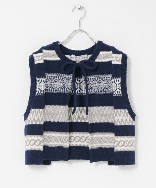 KBF（ケイビーエフ）の「ジャガードリメイクベスト（ベスト・レディース・NAVY/GRAY/BROWN・One）」の12枚目の写真