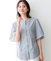 nissen | お手入れしやすいフレアスリーブブラウス(接触冷感・速乾・イージーケア・UVカット・ウォッシャブル)<大きいサイズ有>(シャツ/ブラウス)