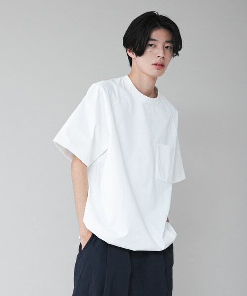 EKAL（エカル）の「『吸水速乾/UVカット』DRY OUT BALLOON FIT T-SHIRTS（Tシャツ/カットソー・メンズ・ブラック/ホワイト/ネイビー/グラファイト/ブラウンカーキ/ダークプラム・M/L）」の12枚目の写真