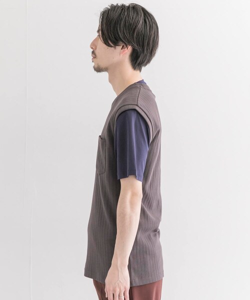 URBAN RESEARCH（アーバンリサーチ）の「SECOND LAYER　INTERLOCK S/L T-SHIRTS（タンクトップ・メンズ・BROWN・M/L）」の4枚目の写真
