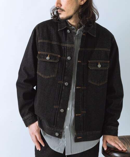 ITEMS URBANRESEARCH（アイテムズ アーバンリサーチ）の「『セットアップ対応』SOFT FEEL DENIM 2NDジャケット（デニムジャケット・メンズ・BLACK/GRAY/INDIGO BLU・M/L）」の15枚目の写真