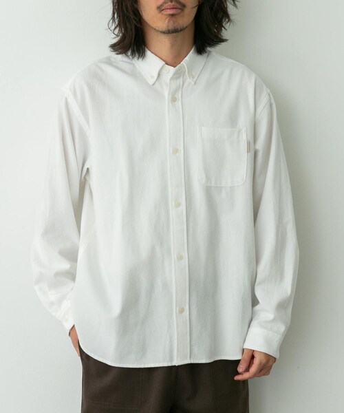 URBAN RESEARCH Sonny Label（アーバンリサーチサニーレーベル）の「シャギーオックスボタンダウンシャツ（シャツ/ブラウス・メンズ・オフ/グレー/ネイビー/グレーチェック・M/L/XL）」の7枚目の写真