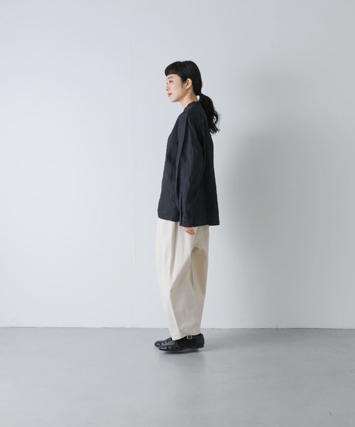 かぐれ（カグレ）の「MITTAN　和紙大麻シャツ（シャツ/ブラウス・レディース・白/墨黒・2）」の18枚目の写真