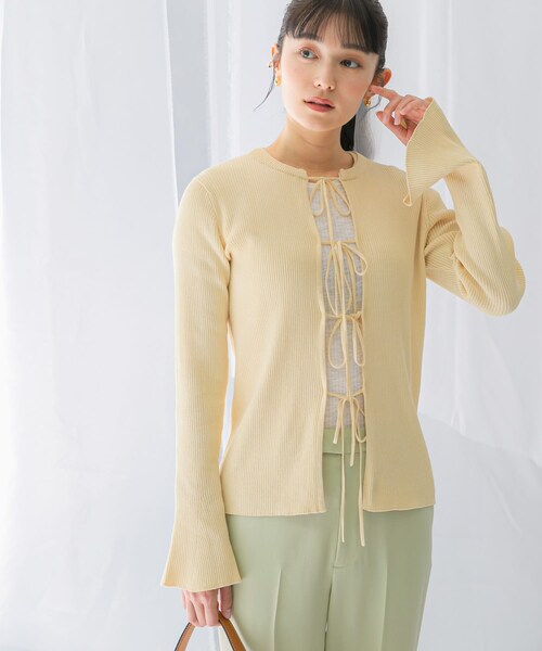 URBAN RESEARCH ROSSO（アーバンリサーチロッソ）の「リボンデザインカーディガン（カーディガン/ボレロ・レディース・beige/orange・FREE）」の7枚目の写真
