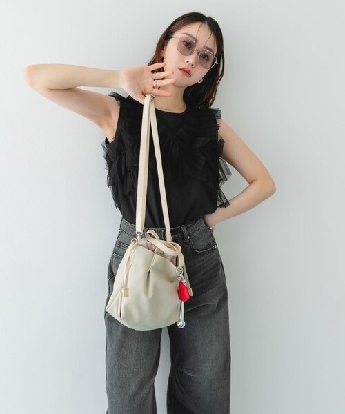 RODE SKO（ロデスコ）の「『XSサイズ』ウォッシャブルプチバッグ（ショルダーバッグ・レディース・BLACK/BEIGE/D.SILVER/BLUE GRAY/SILVER/MINT/OFF/BROWN・one）」の16枚目の写真