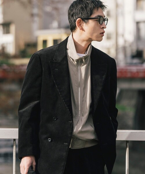 URBAN RESEARCH（アーバンリサーチ）の「HERILL　Silknylontaffeta jacket（ブルゾン・メンズ・Beige/Black・2/3）」の12枚目の写真