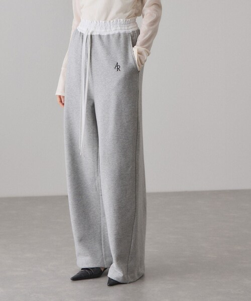 ADAM ET ROPE'（アダムエロペ）の「コンビウエストスウェットイージーパンツ（その他パンツ・レディース・グレー系/キナリ系・36/38）」の5枚目の写真