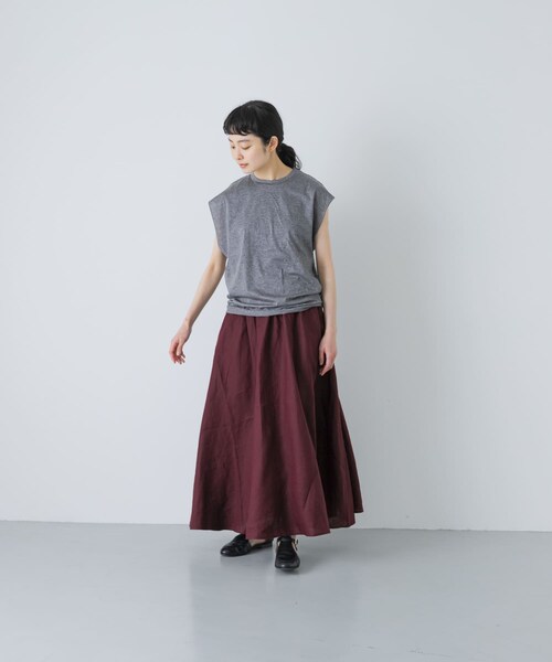 かぐれ（カグレ）の「リネンフレアスカート（スカート・レディース・BLACK/BROWN/BLUE GREEN・Free）」の19枚目の写真