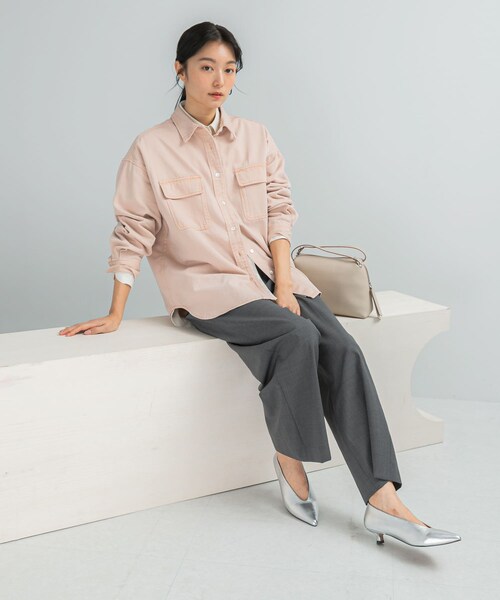 URBAN RESEARCH ROSSO（アーバンリサーチロッソ）の「『WEB限定』デニムオーバーシャツ（シャツ/ブラウス・レディース・INDIGO/FOG PINK・Free）」の19枚目の写真