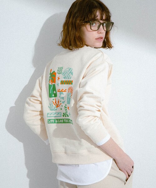 URBAN RESEARCH Sonny Label（アーバンリサーチサニーレーベル）の「TOYAMEGコラボアートプリントスウェット（スウェット・レディース・グレー/アイボリー/ピンク・Free）」の9枚目の写真