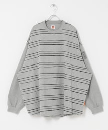 URBAN RESEARCH | SEE SEE SUPER BIG LS TEE (MULTI BORDER)(Tシャツ/カットソー)