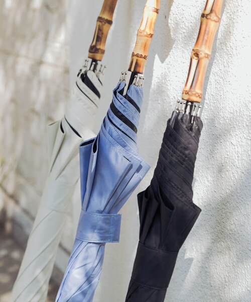 URBAN RESEARCH(アーバンリサーチ)の「晴雨兼用バンブーアンブレラ(長傘・レディース・WHITE/BLUE/BLACK・-)」の17枚目の写真