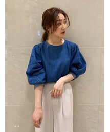 Ungrid | 【10周年限定】オーガニックコットンスリーブボリュームデニムブラウス(シャツ/ブラウス)