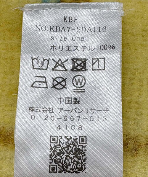 KBF（ケイビーエフ）の「ブークレチェックストール（ストール/ショール・レディース・BLUE/IVORY/GREEN・one）」の11枚目の写真