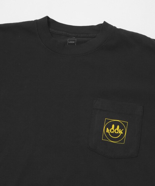 URBAN RESEARCH(アーバンリサーチ)の「LQQK Studio SMILEY LOGO POCKET TEE(Tシャツ/カットソー・メンズ・BLACK・M/L/XL)」の7枚目の写真
