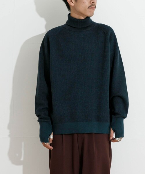 THE GOODLAND MARKET（ザグッドランドマーケット）の「KEIMEN　KM-Turtleneck knit（ニット/セーター・メンズ・Green/Black/Gray・M/L/XL）」の4枚目の写真