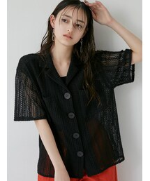 MURUA | メッシュオープンカラーシャツ【セットアップ着用可】(シャツ/ブラウス)