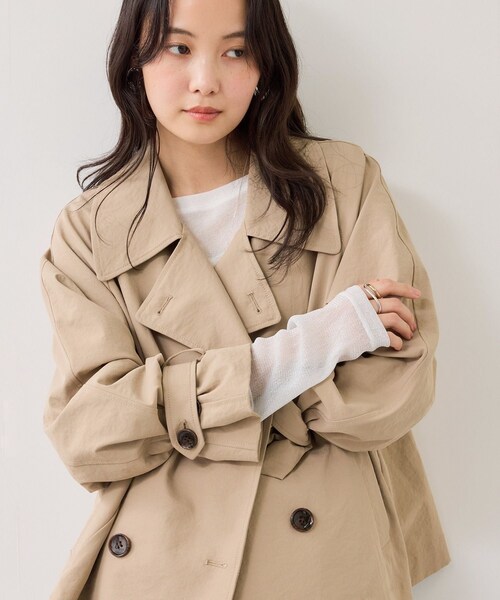 VIS（ビス）の「ラメメッシュスリーブ切り替えシアーロンT（Tシャツ/カットソー・レディース・ブラック/ライトグレー/ホワイト/ピンク・F）」の21枚目の写真