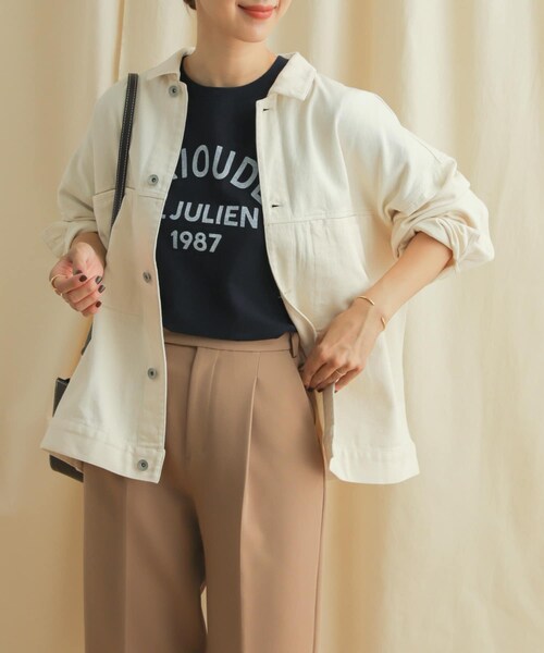 URBAN RESEARCH DOORS(アーバンリサーチドアーズ)の「コットンツイルドルマンジャケット(ミリタリージャケット・レディース・KHAKI/NATURAL・M)」の10枚目の写真