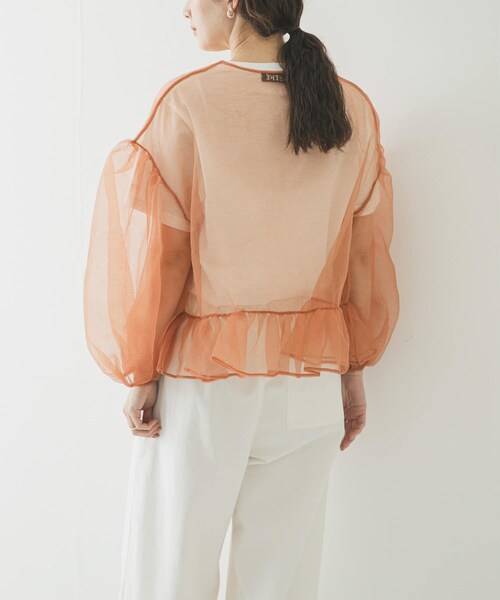 URBAN RESEARCH(アーバンリサーチ)の「ESTHE VOLUME ORGANZA BOW TOP(シャツ/ブラウス・レディース・CORK・XS)」の8枚目の写真