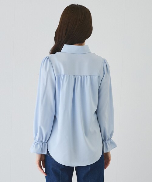 Jayro（ジャイロ）の「ギャザーブラウス　（シャツ/ブラウス・レディース・ブラック/ホワイト/ブルー・F）」の13枚目の写真