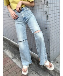 EMODA | ニーカットワイドジーンズ(デニムパンツ)