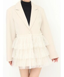 CALNAMUR | チュールティアードジャケット(テーラードジャケット)