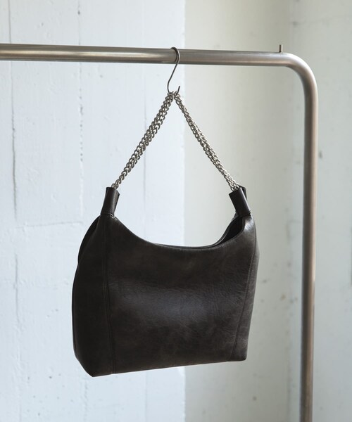 SENSE OF PLACE by URBAN RESEARCH(センスオブプレイスバイアーバンリサーチ)の「FLチェーンハンドルトートバッグ(トートバッグ・メンズ・BLACK/GRAY・one)」の3枚目の写真