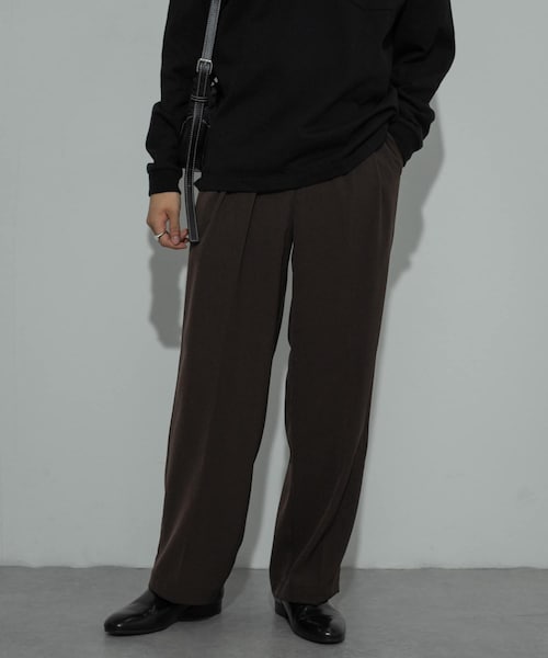 SENSE OF PLACE by URBAN RESEARCH（センスオブプレイスバイアーバンリサーチ）の「ダブルタックワイドスラックス（その他パンツ・メンズ・BLACK/GRAY/BROWN/KHAKI・M/L）」の3枚目の写真
