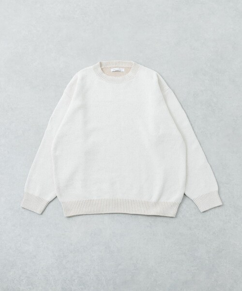 URBAN RESEARCH（アーバンリサーチ）の「ローゲージモールニット（ニット/セーター・メンズ・WHITE/GREEN/NAVY/BLACK・M/L）」の14枚目の写真