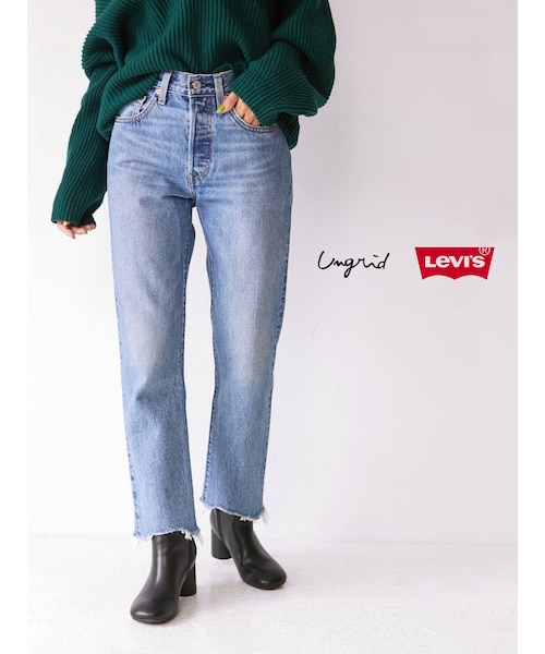 Ungrid（アングリッド）の「Levis別注 501CROP DENIM（デニムパンツ・レディース・ブルー・24ｲﾝﾁ/25ｲﾝﾁ/26ｲﾝﾁ/27ｲﾝﾁ）」の13枚目の写真