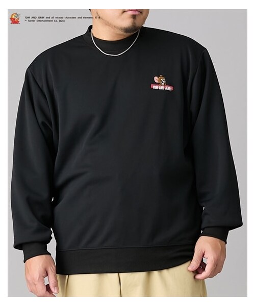 nissen（ニッセン）の「バックプリントダンボール素材トレーナー　TOM and JERRY（トムとジェリー） 【大きいサイズ】（スウェット・メンズ・49ブラック/90オートミール・3L/4L/5L）」の5枚目の写真