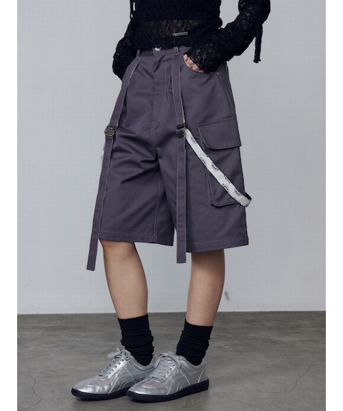 EMODA（エモダ）の「【Dickies別注】ポケットハングベルトハーフパンツ（その他パンツ・レディース・グレー/インディゴ・S/M）」の5枚目の写真