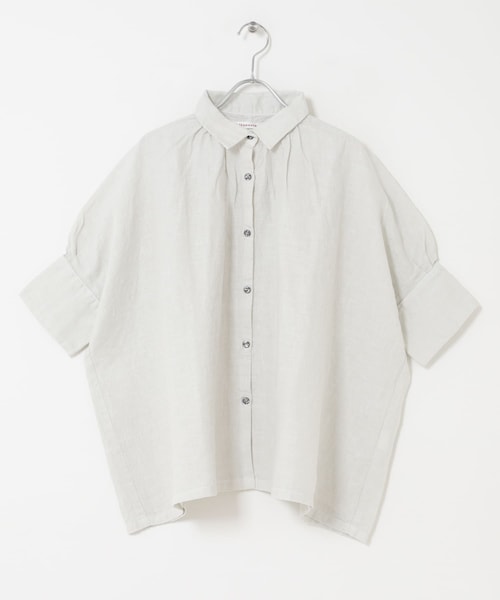 かぐれ（カグレ）の「Honnete　H/SLV GATHER SHIRTS（シャツ/ブラウス・レディース・BLUE/NOIR/SILVER・One）」の3枚目の写真