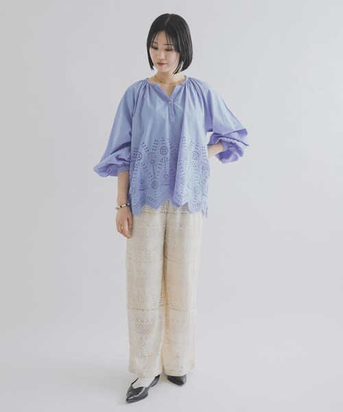 THE GOODLAND MARKET（ザグッドランドマーケット）の「FANAKA　チュニックブラウス（シャツ/ブラウス・レディース・WHITE/BLACK/BLUE・Free）」の22枚目の写真