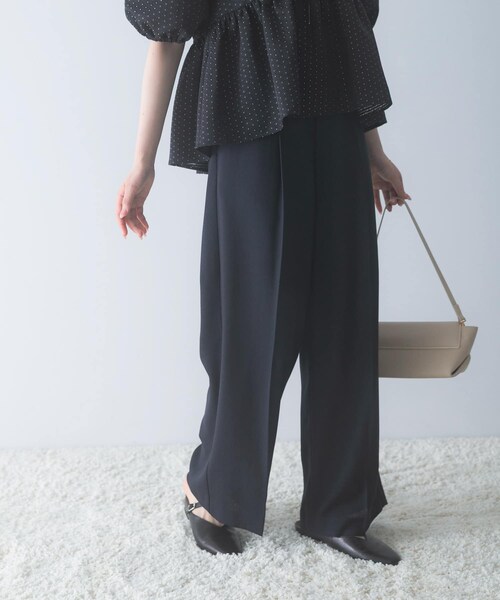 URBAN RESEARCH ROSSO（アーバンリサーチロッソ）の「防シワ リネンライクイージースラックス（その他パンツ・レディース・SKYGRAY/DARKNAVY/L/BEIGE・36/38）」の2枚目の写真