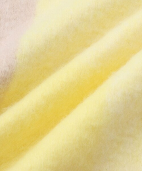 VIS（ビス）の「ふわふわフリンジチェックマフラー/静電気防止（マフラー・レディース・チャコール/ブラウン系/ブルー系/イエロー系・F）」の18枚目の写真