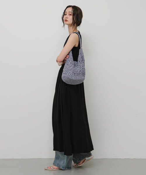 SENSE OF PLACE by URBAN RESEARCH(センスオブプレイスバイアーバンリサーチ)の「メタリックヤーンバッグ(かごバッグ・レディース・SILVER/NAVY/BROWN/MIX・One)」の17枚目の写真