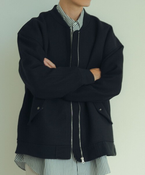 ITEMS URBANRESEARCH（アイテムズ アーバンリサーチ）の「ウールライクメルトン MA-1（MA-1・メンズ・KHK/BLK/MOC・M/L）」の5枚目の写真