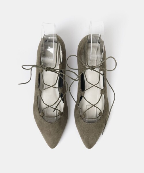 SENSE OF PLACE by URBAN RESEARCH(センスオブプレイスバイアーバンリサーチ)の「2WAYレースアップフラットパンプス∴(パンプス・レディース・GREIGE/KHAKI・38/37/36)」の9枚目の写真
