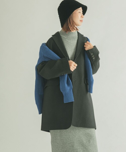 URBAN RESEARCH DOORS(アーバンリサーチドアーズ)の「FORK&SPOON チェスタージャケットコート(チェスターコート・レディース・BLACK/TOPGRAY/NUTSBROWN・1)」の12枚目の写真