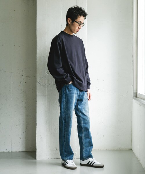URBAN RESEARCH DOORS(アーバンリサーチドアーズ)の「10.5オンス ヘビーウェイトロングスリーブTシャツ(Tシャツ/カットソー・メンズ・C.NAVY/WHITE/MIX WHITE・M/L)」の18枚目の写真