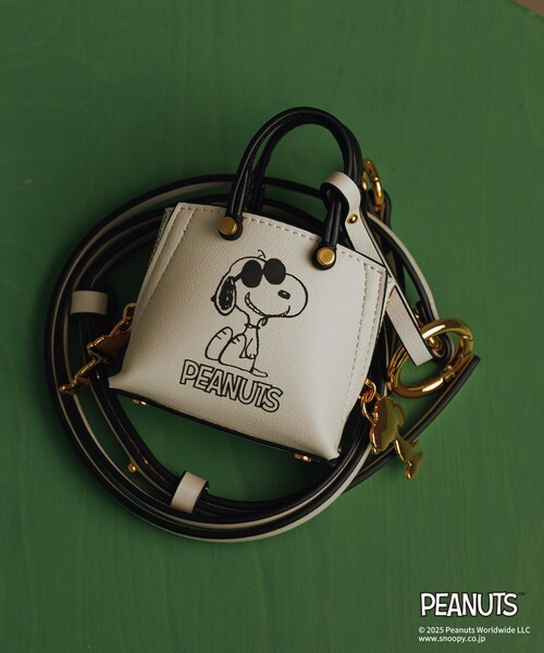 ROPE'（ロペ）の「【WEB限定/一部店舗限定】【E'POR×PEANUTS】別注 Y BAG Pico（ハンドバッグ・レディース・ブラック/オフホワイト/レッド・F）」の2枚目の写真