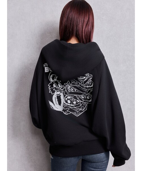 GYDA（ジェイダ）の「HYPERACTIVE BUNNYスウェットパーカー（パーカー・レディース・オフホワイト/グレー/ブラック/オレンジ/その他3/ミックス・F）」の7枚目の写真