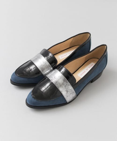 SENSE OF PLACE by URBAN RESEARCH（センスオブプレイスバイアーバンリサーチ）の「マテリアルミックスベルトローファー（ドレスシューズ・レディース・LAVENDER/OFF WHITE/BLACK・36/37/38）」の2枚目の写真