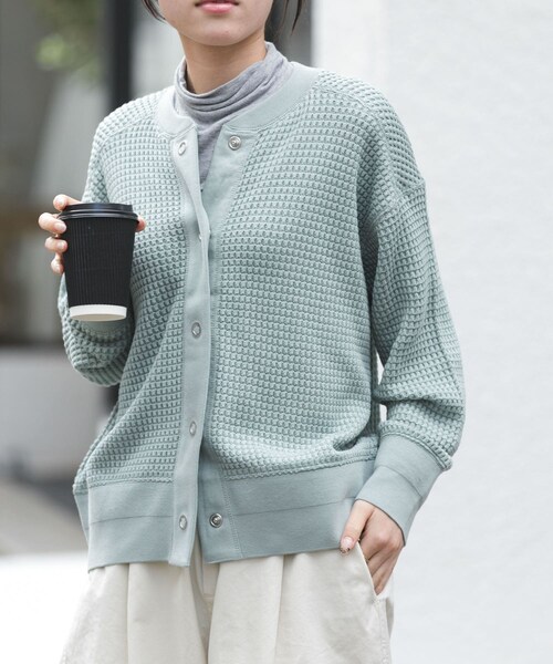 URBAN RESEARCH DOORS(アーバンリサーチドアーズ)の「FORK&SPOON ワッフルカーディガン(カーディガン/ボレロ・レディース・NAVY/BEIGE/MINT・1)」の18枚目の写真