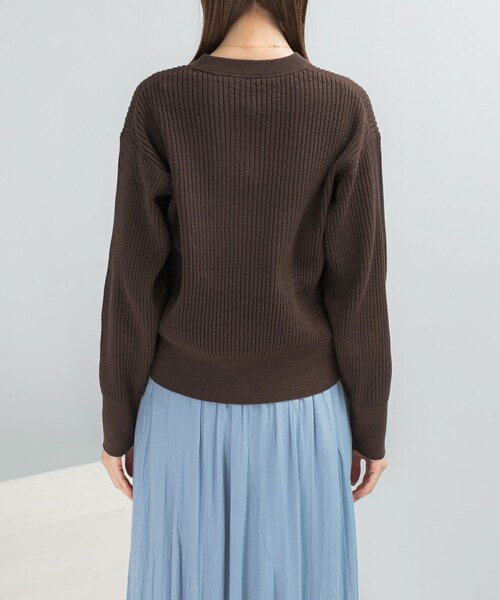 URBAN RESEARCH ROSSO（アーバンリサーチロッソ）の「Torrazzo Donna　Bijou Kint Cardigan（カーディガン/ボレロ・レディース・NAVY/BROWN・Free）」の4枚目の写真