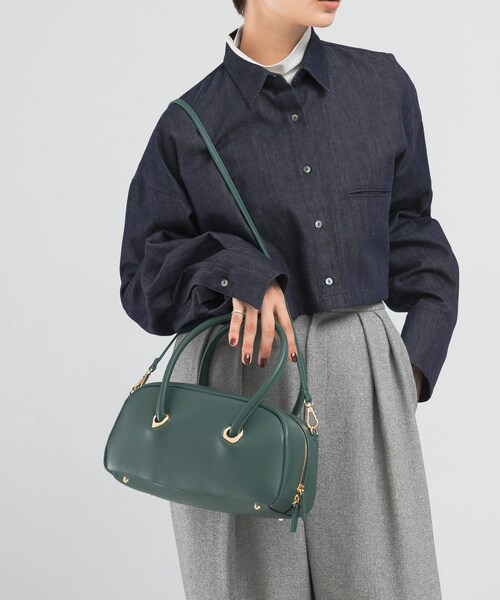 URBAN RESEARCH ROSSO（アーバンリサーチロッソ）の「LE VERNIS　Eyelet wide boston（ボストンバッグ・レディース・オリーブ/モカ/ブラック・-）」の9枚目の写真