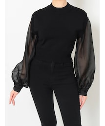 MURUA | シャイニースリーブドッキングニット(ニット/セーター)